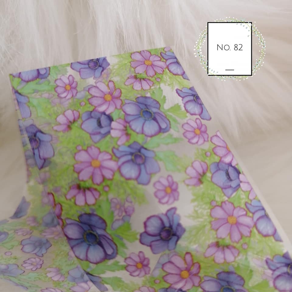 Floral Flower Foil Nail Transfer