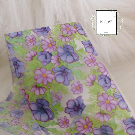 Floral Flower Foil Nail Transfer