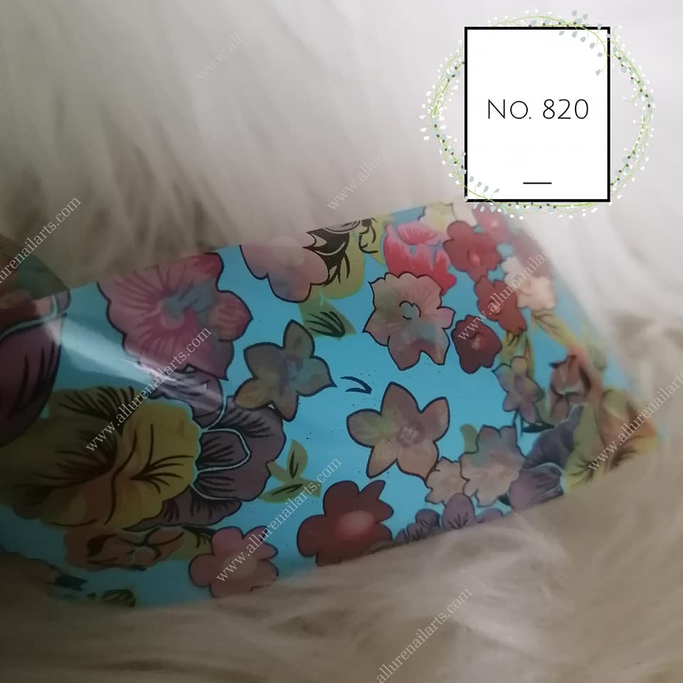 Floral Foil Nail Transfer