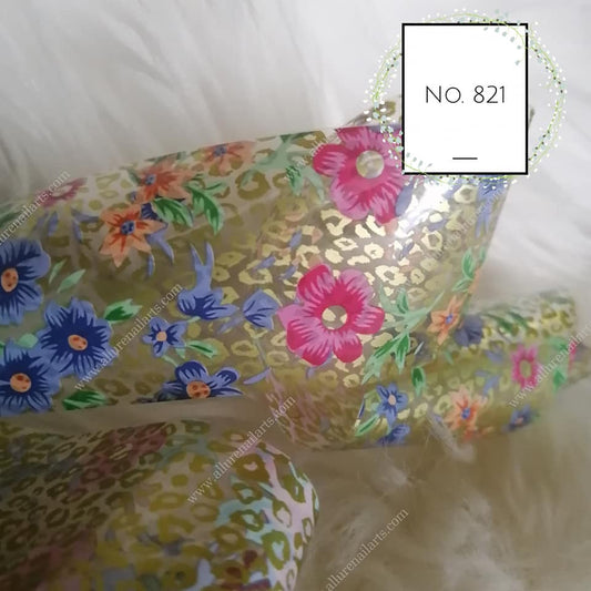 Floral Foil Nail Transfer