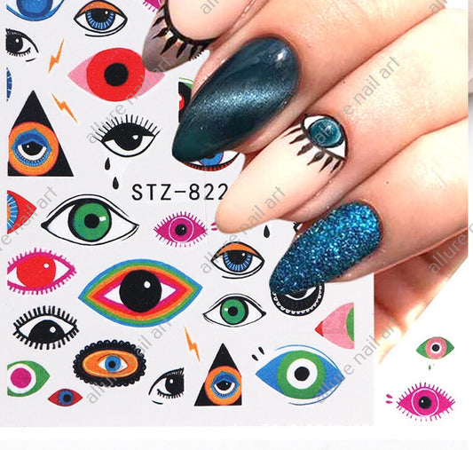 Eyes Geometric Nail Decal