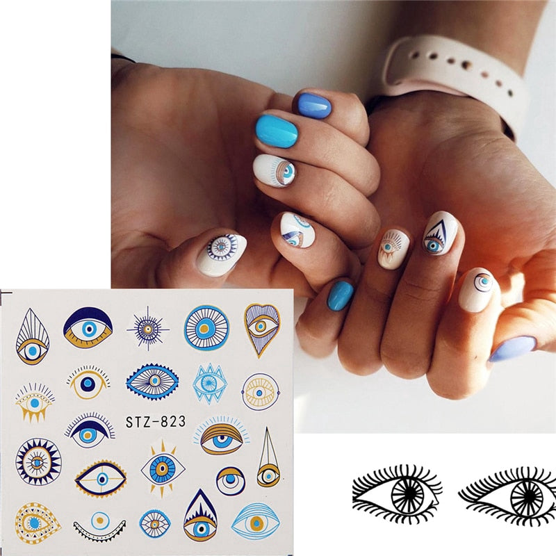 Eyes Geometric Nail Decal