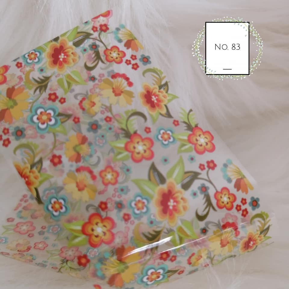 Floral Flower Foil Nail Transfer