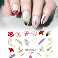 Flower Leaves Nail Decal