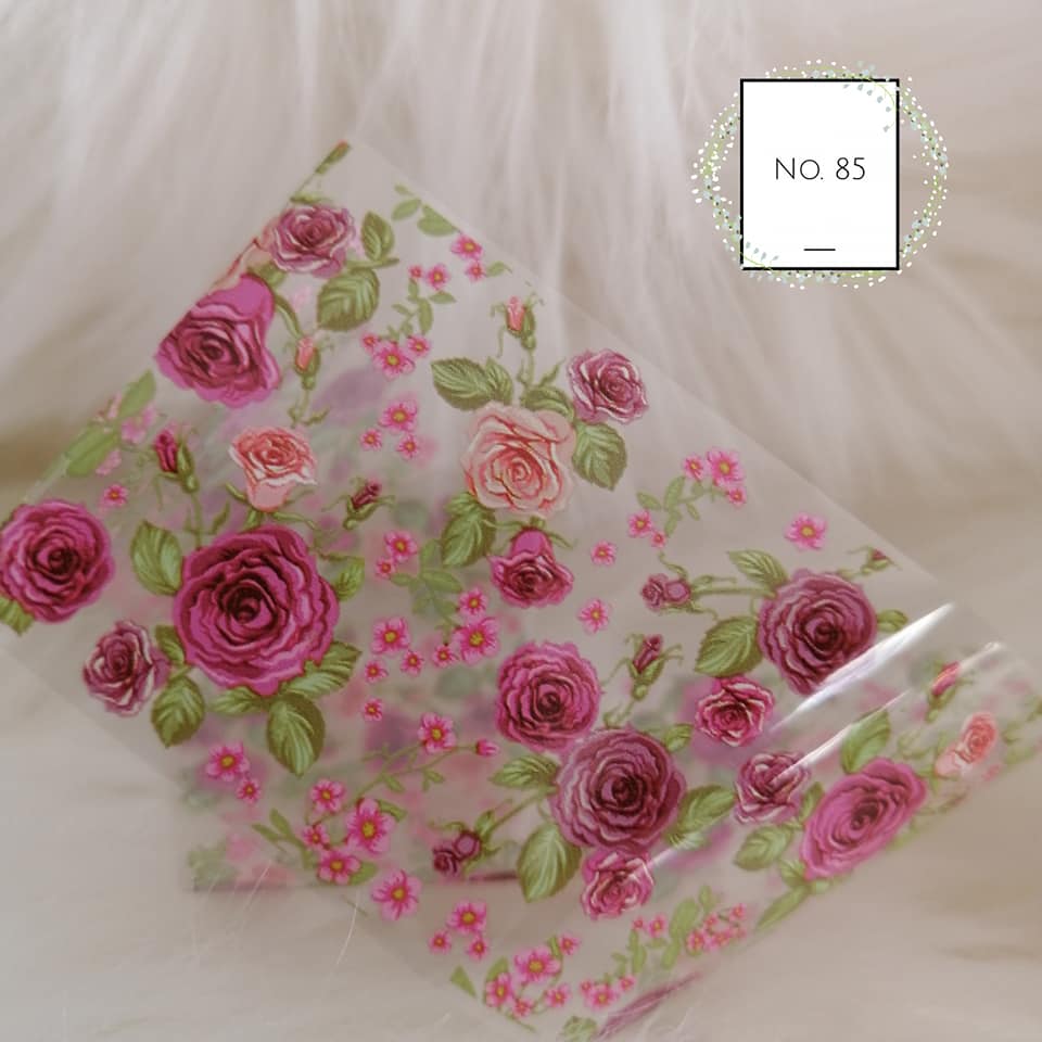 Floral Flower Foil Nail Transfer