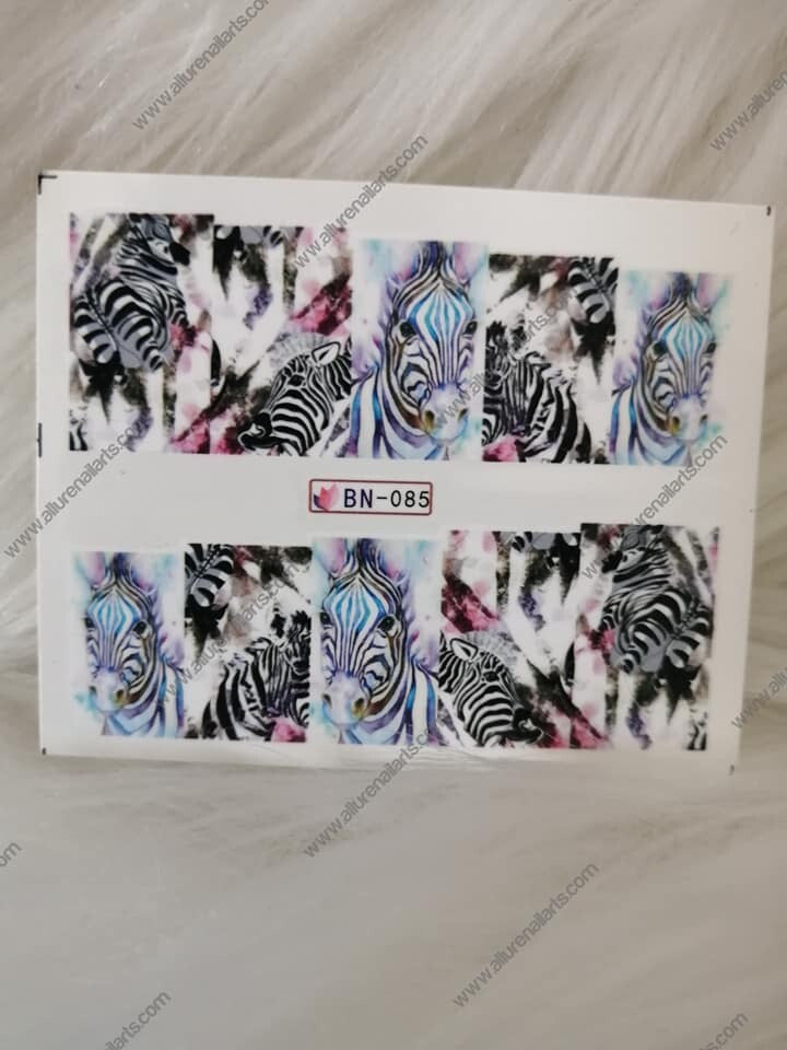 Zebra Wild Animal Nail Decal BN085