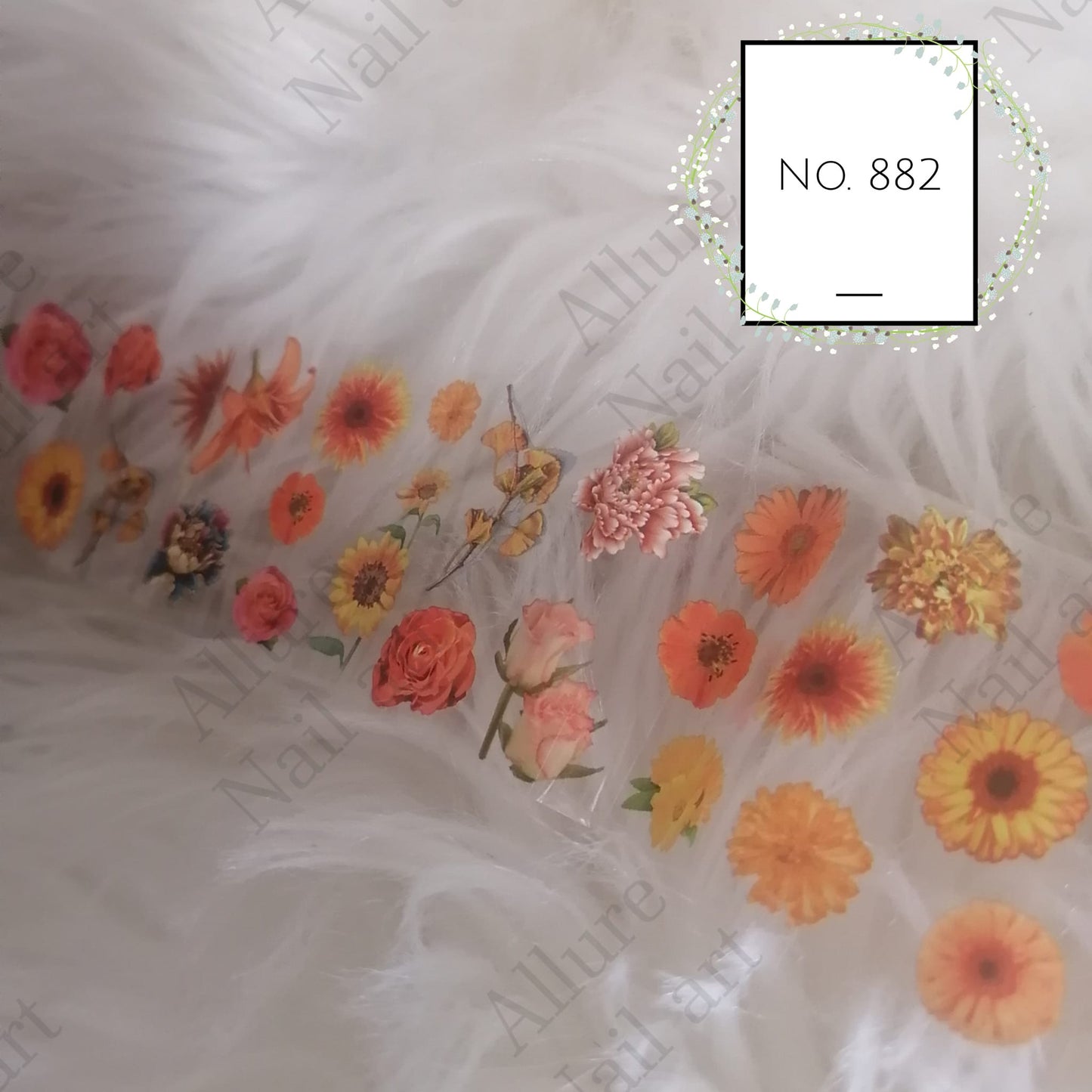 Floral Foil Nail Transfer