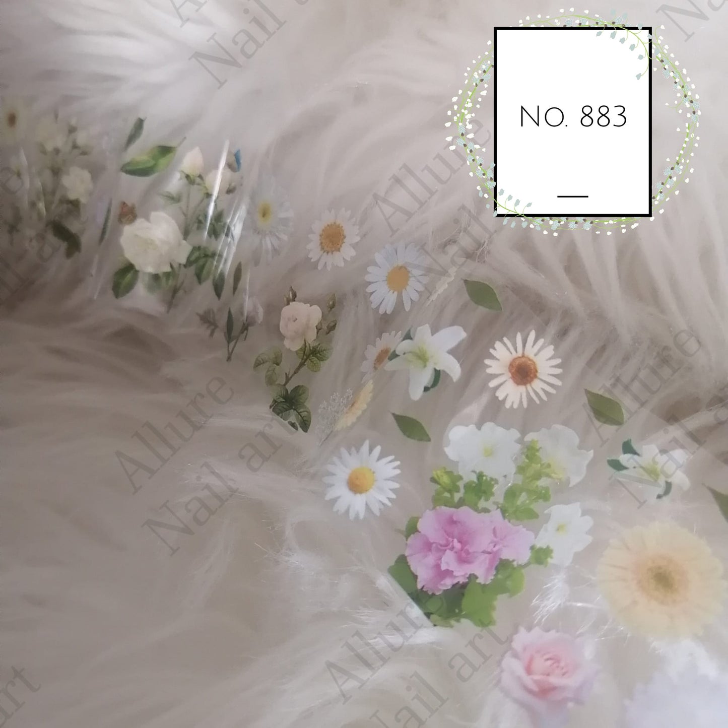 Floral Foil Nail Transfer