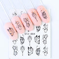Butterfly Flower Geometric Nail Decal STZ884