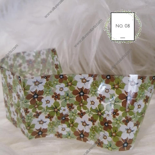 Floral Flower Foil Nail Transfer
