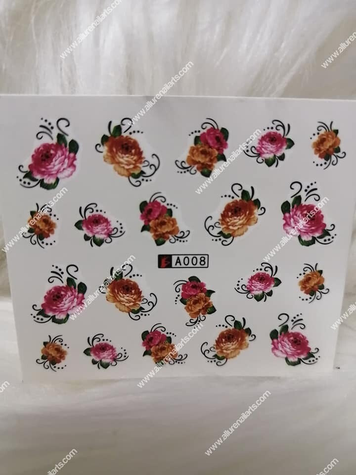Flower Nail Decal