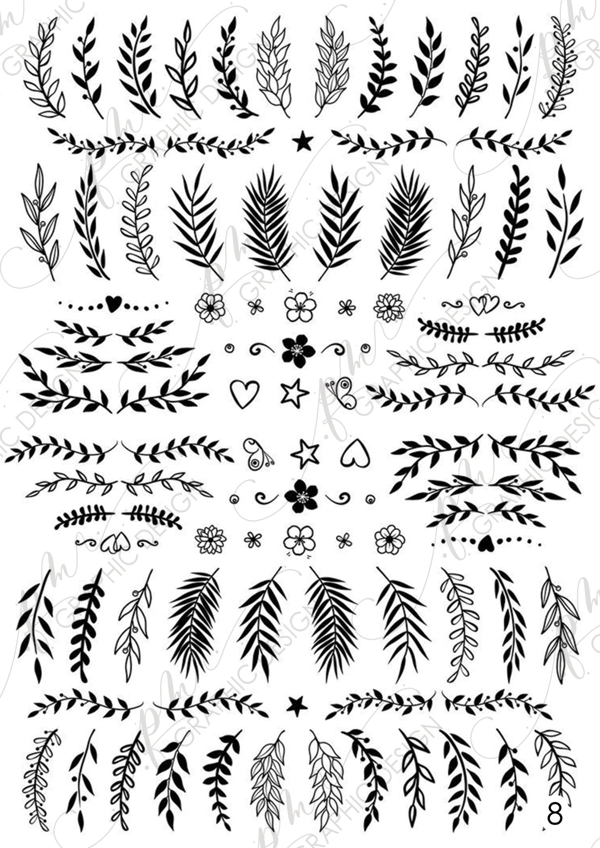 Nail decal PM08
