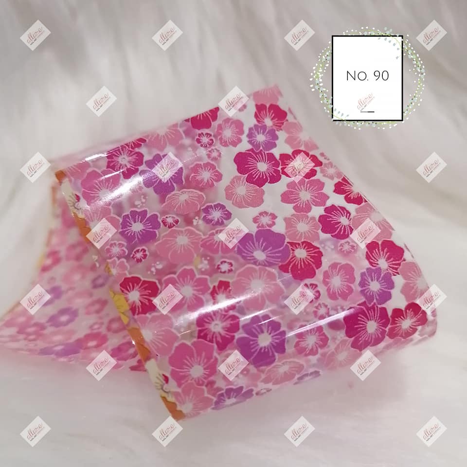 Floral Flower Foil Nail Transfer