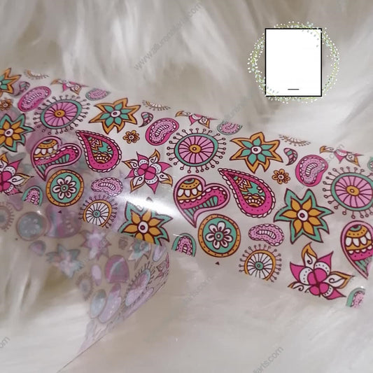 Paisley Mandala Bohemian Foil Nail Transfer