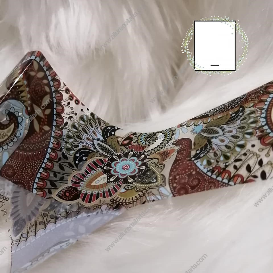Paisley Mandala Bohemian Foil Nail Transfer