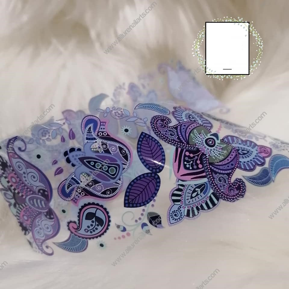 Paisley Mandala Bohemian Foil Nail Transfer