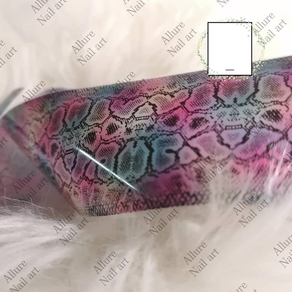 Snake Pattern Print Foil Nail Transfer