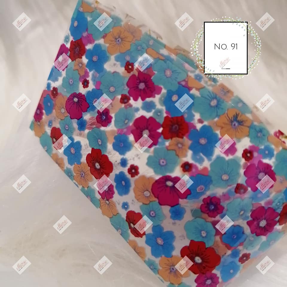 Floral Flower Foil Nail Transfer