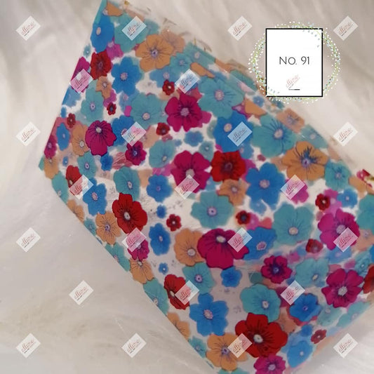 Floral Flower Foil Nail Transfer