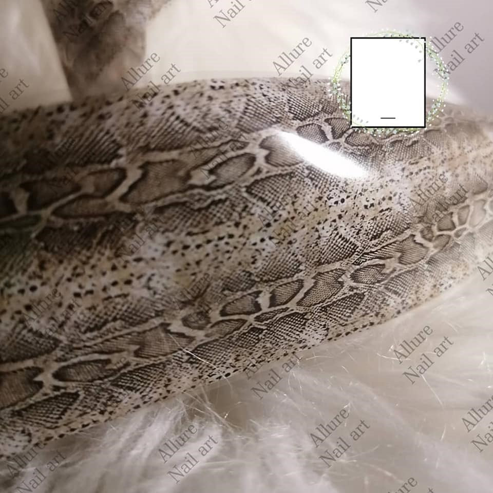 Snake Pattern Print Foil Nail Transfer