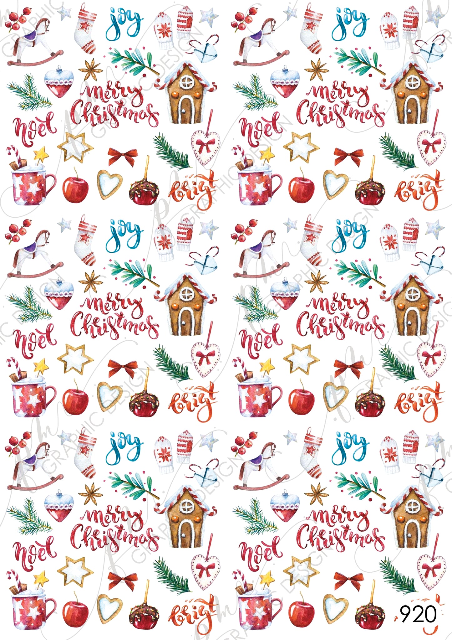 Christmas Nail Art Decal