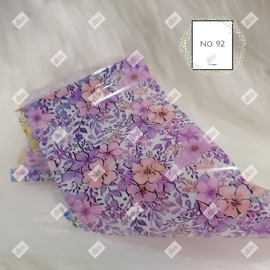 Floral Flower Foil Nail Transfer
