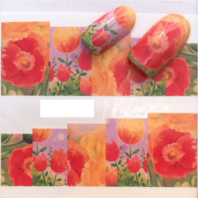 Flower Nail Decal