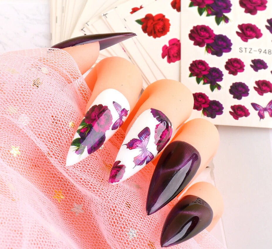 Flower Nail Decal