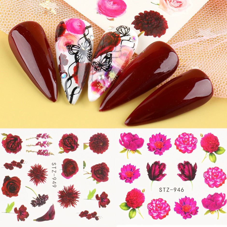 Flower Nail Decal