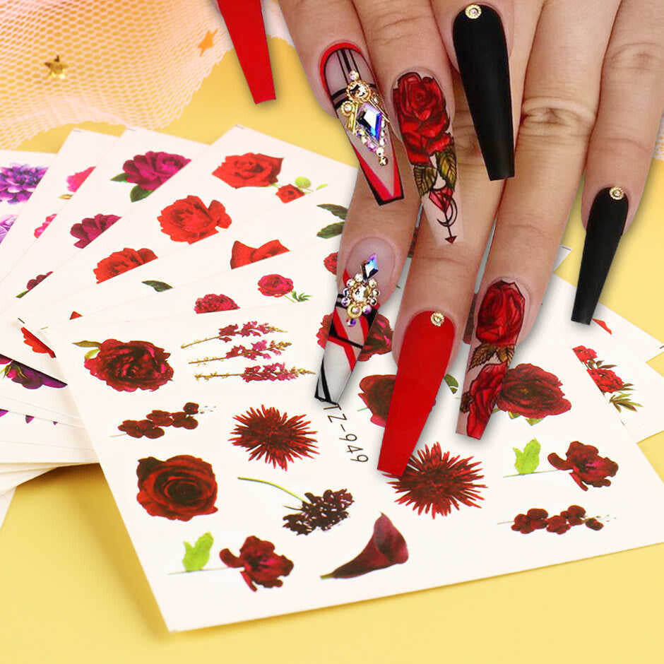 Flower Nail Decal