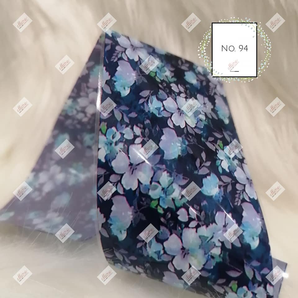 Floral Flower Foil Nail Transfer