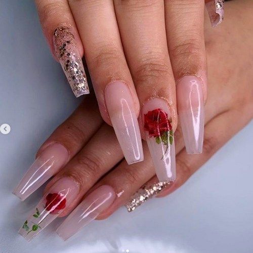 Rose Flower Nail Decal