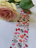 Love Valentine Foil Nail Transfer