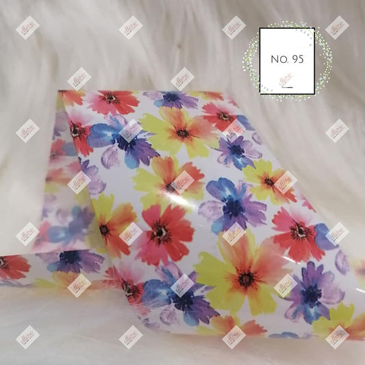 Floral Flower Foil Nail Transfer