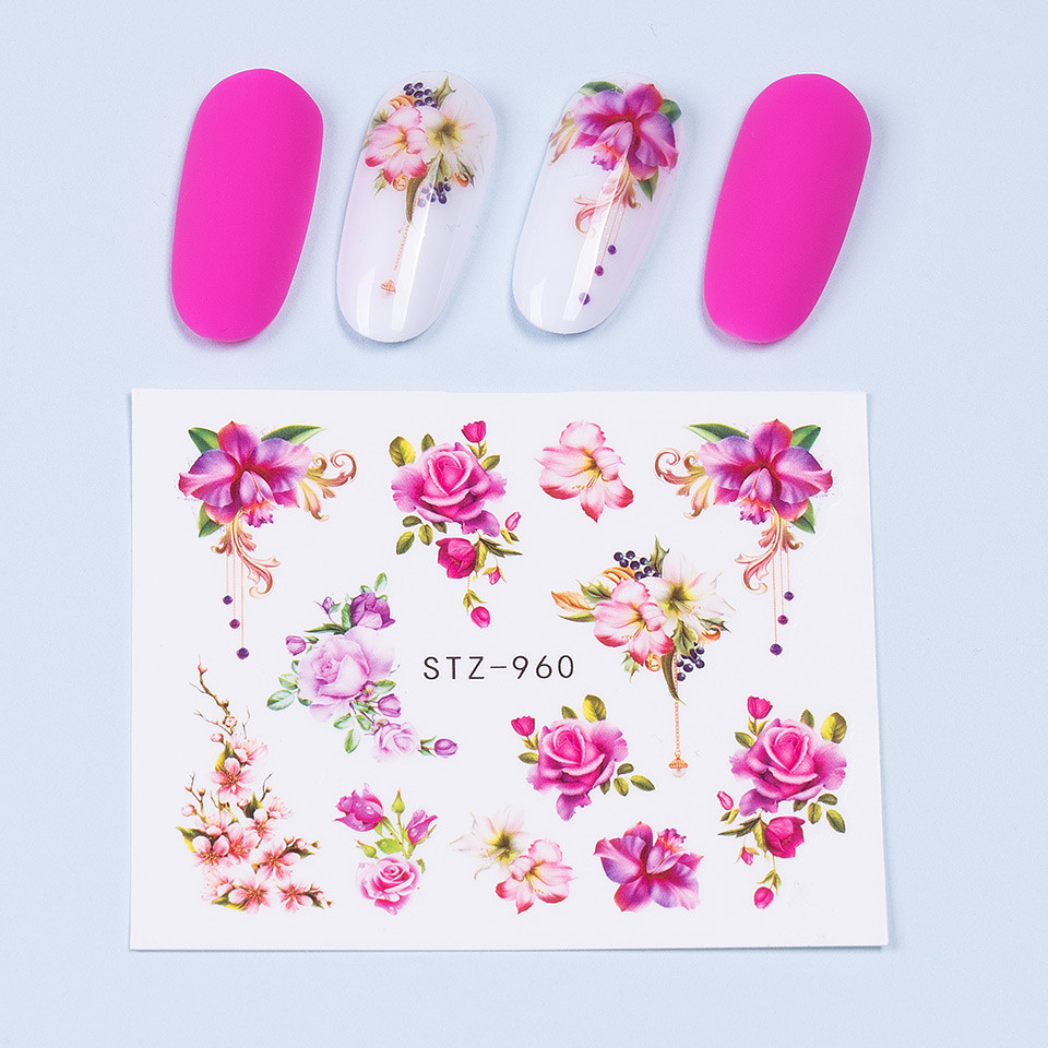 Rose Flower Nail Decal