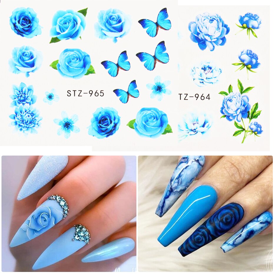 Rose Flower Nail Decal