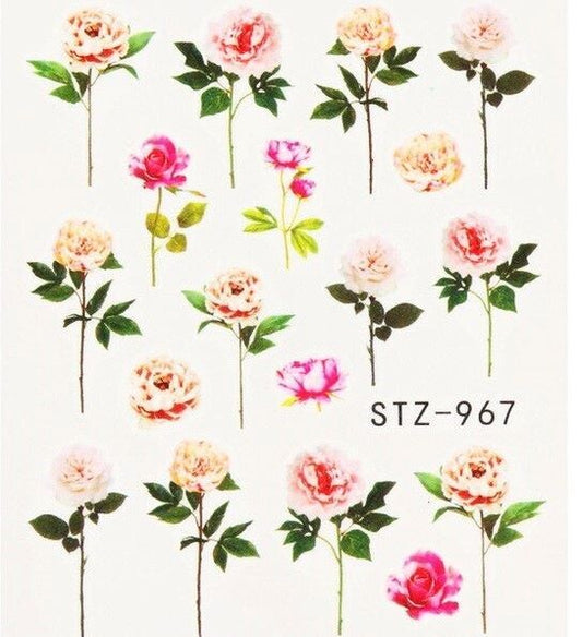 Rose Flower Nail Decal