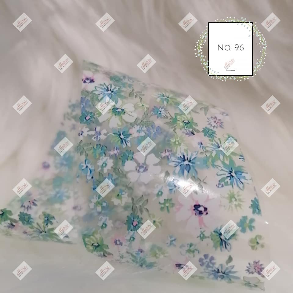 Floral Flower Foil Nail Transfer