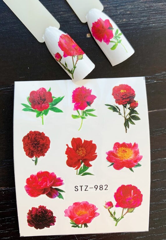 Flower Nail Decal