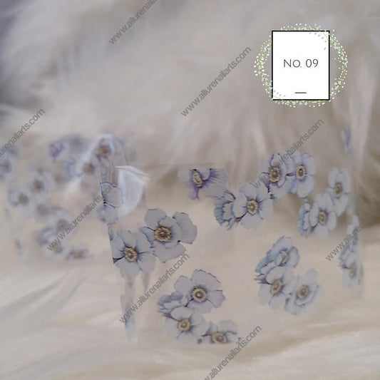 Floral Flower Foil Nail Transfer