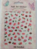 Flower Leaves Nail Art Sticker