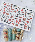 Valentine Hearts Lips Mouth Fashion Make up Nail Sticker