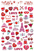 Valentine Hearts Lips Mouth Fashion Make up Nail Sticker