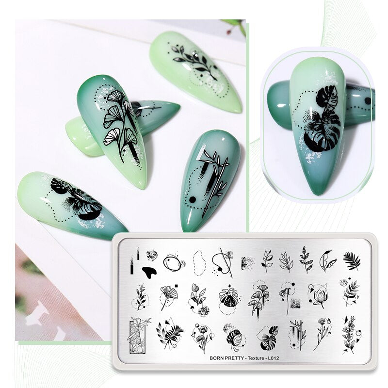 Texture Born Pretty Nail Stamping Plate - L012
