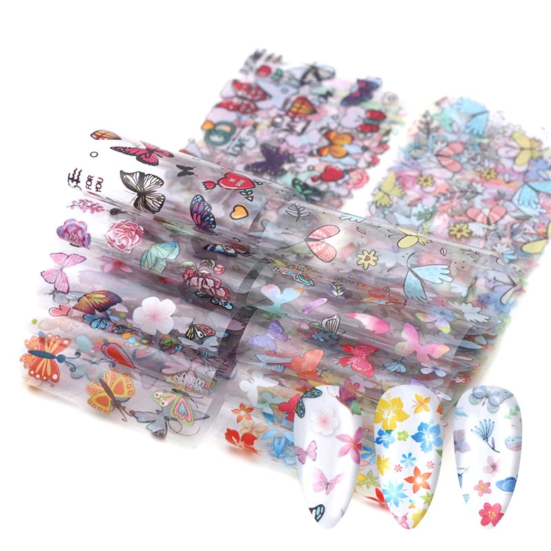 Butterfly Flower Nail Art Foil Set Box
