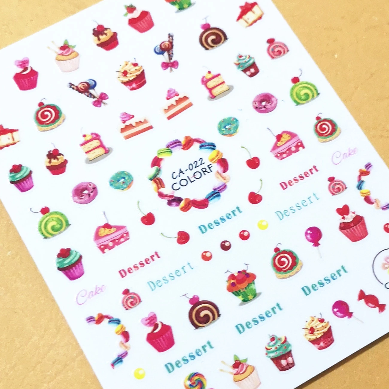 Desert Cake Fruit Drinks Nail Sticker