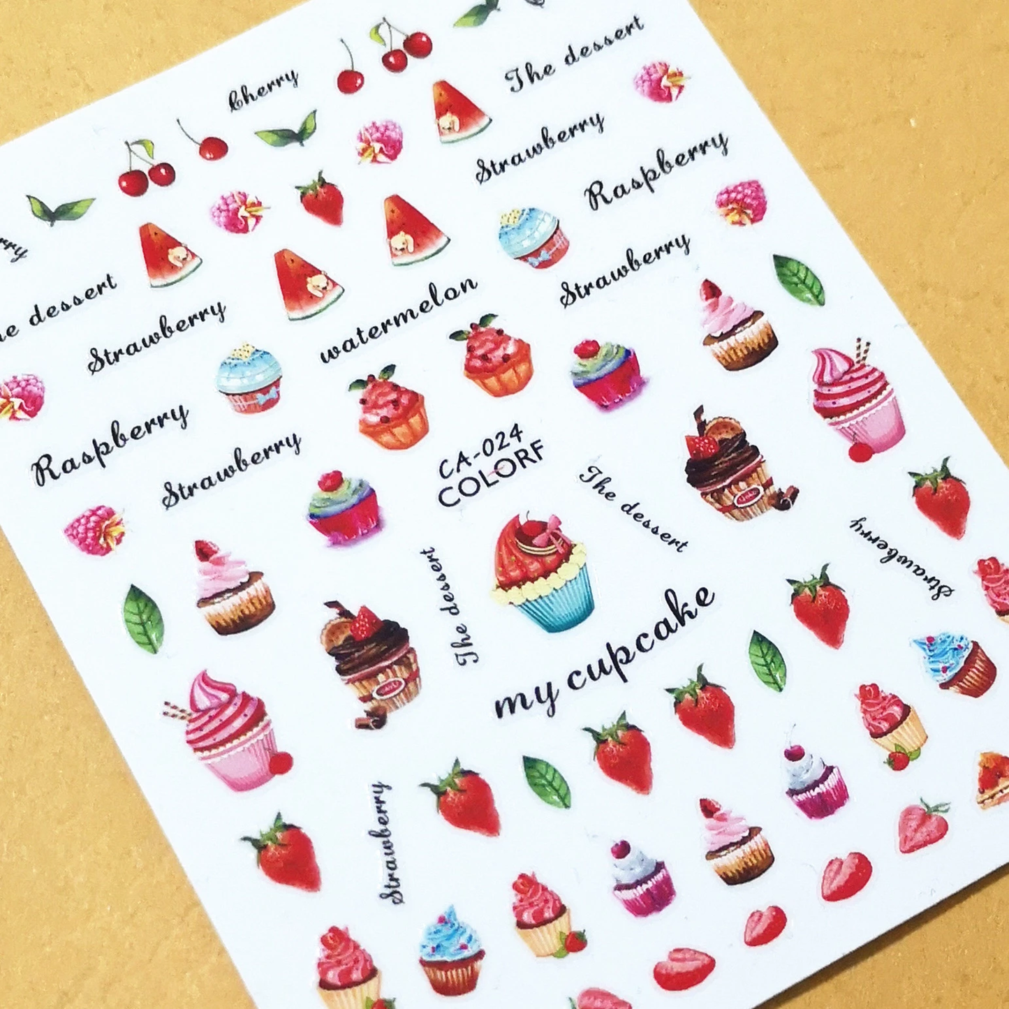 Desert Cake Fruit Drinks Nail Sticker