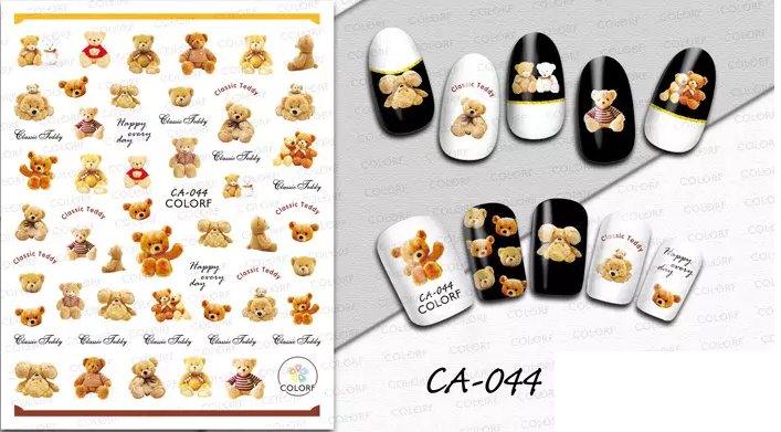 Teddy Bear Nail Sticker