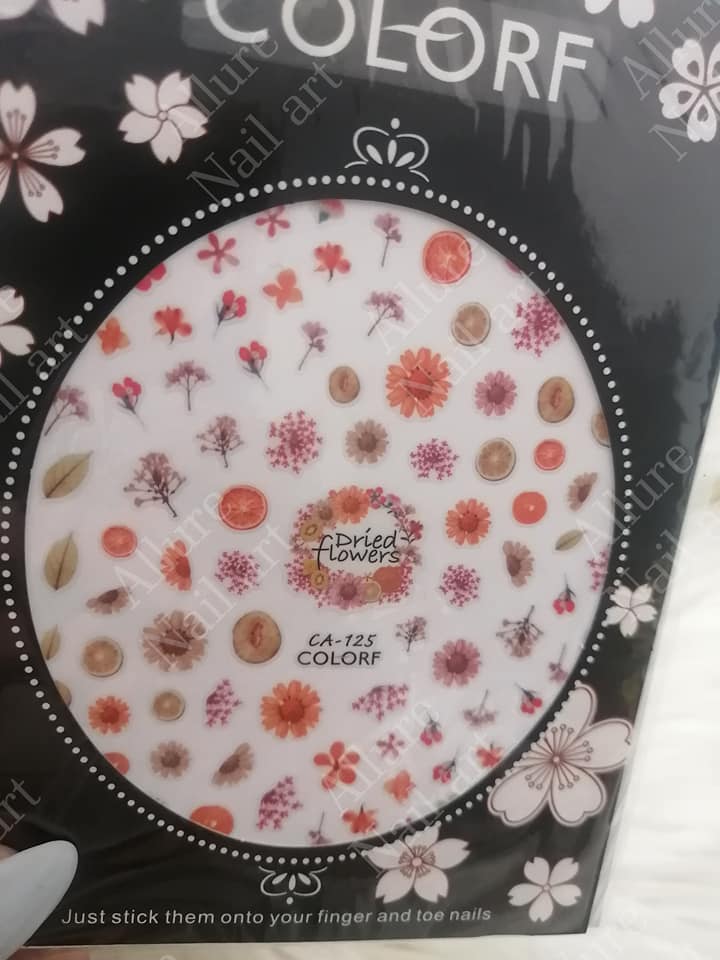 Flower Daisy Leaves Leaf Water Color Lady Nail Sticker