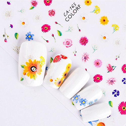 Flower Daisy Leaves Leaf Water Color Lady Nail Sticker